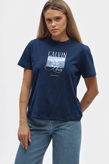Футболка синяя Calvin Klein Jeans