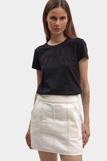 Футболка хлопковая черная Armani Exchange