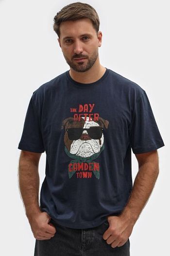 Футболка хлопковая синяя Pepe Jeans
