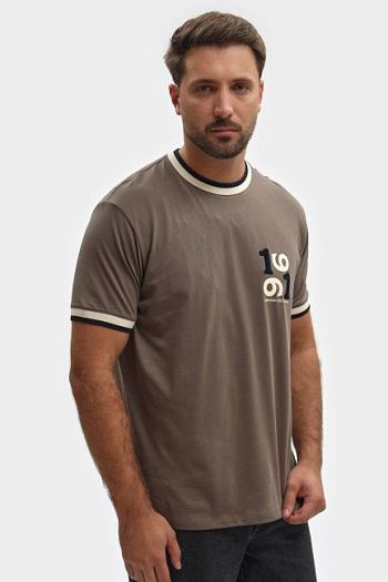 Футболка хлопковая коричневая Armani Exchange