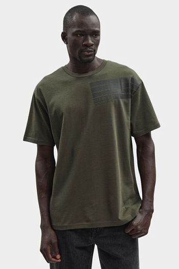 Футболка хлопковая хаки Bikkembergs