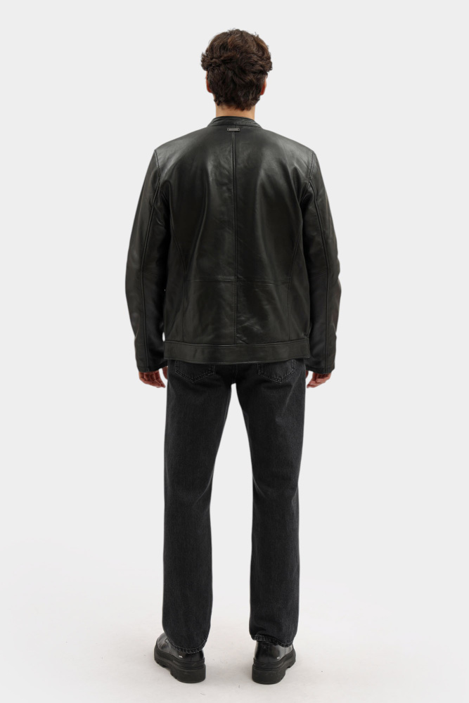 MU-M252-303 Куртка кожаная Mustang Черный