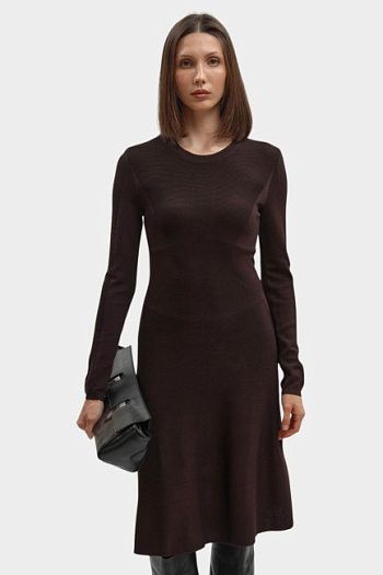 Платье повседневное из вискозы коричневое Armani Exchange