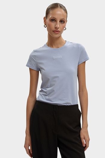 Футболка хлопковая голубая Armani Exchange