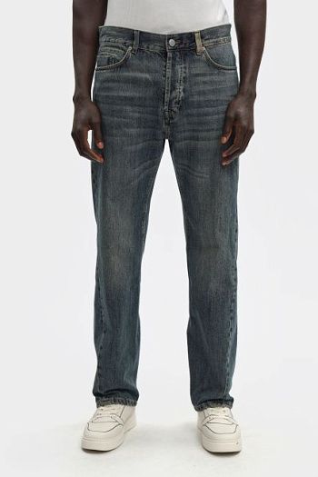 Джинсы прямые хлопковые синие Pepe Jeans