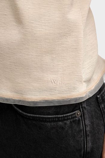 Футболка хлопковая бежевая Pepe Jeans