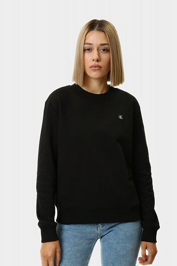 Свитшот хлопковый черный Calvin Klein Jeans