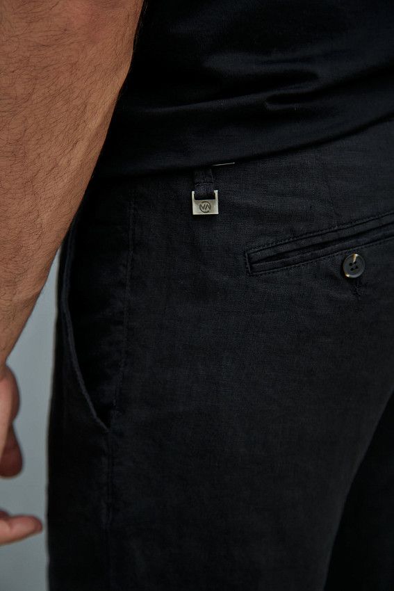 Брюки льняные Van Mich Черный