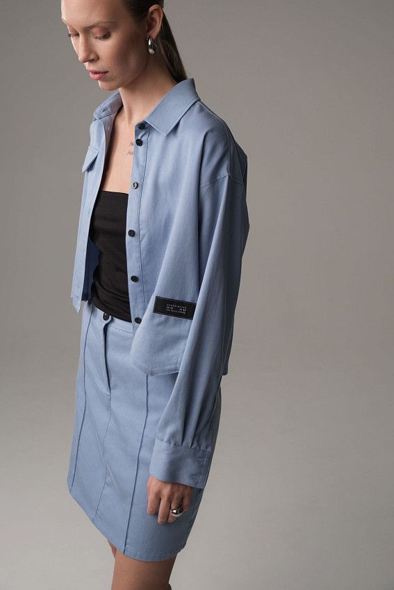 Рубашка с длинным рукавом The Hills Голубой