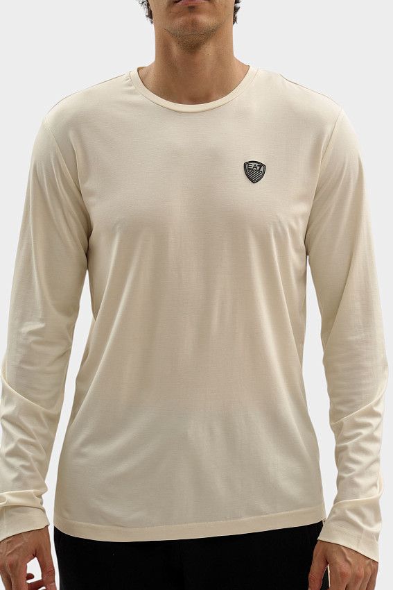 Лонгслив EA7 Бежевый