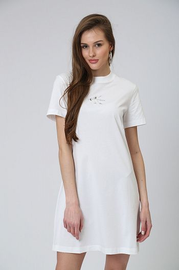 Платье хлопковое белое Calvin Klein Jeans