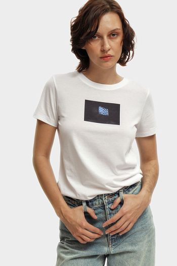 Футболка хлопковая белая Armani Exchange