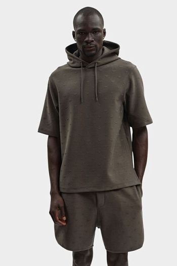Худи из хлопка Emporio Armani