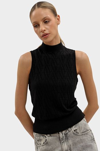 Топ хлопковый черный Armani Exchange