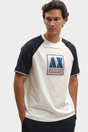 Футболка хлопковая белая Armani Exchange
