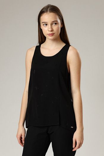 Топ из вискозы черный  Armani Exchange