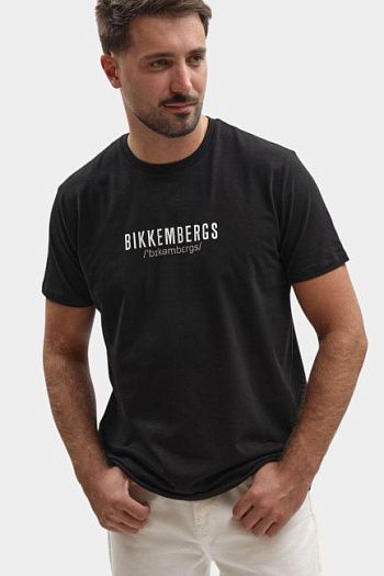Футболка хлопковая черная Bikkembergs