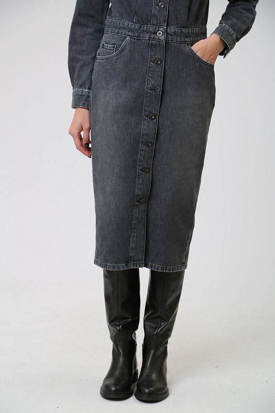 Платье джинсовое д/р Mustang Серый