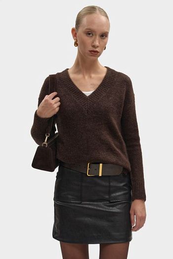 Джемпер шерстяной коричневый Pepe Jeans