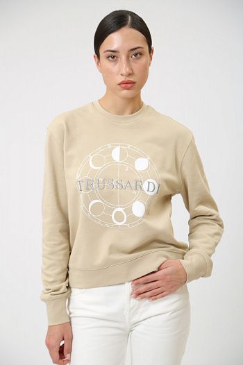 Свитшот хлопковый бежевый Trussardi
