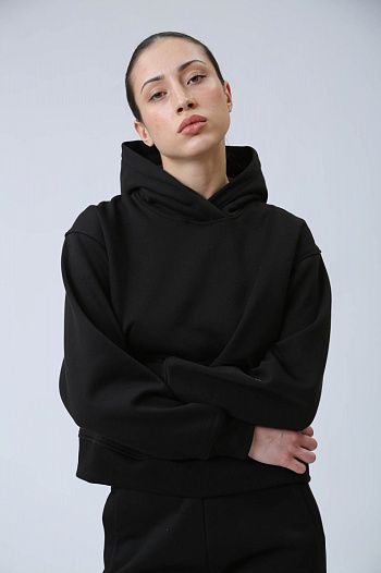 Худи хлопковое черное  Calvin Klein Jeans