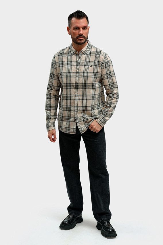 Рубашка Mustang Бежевый