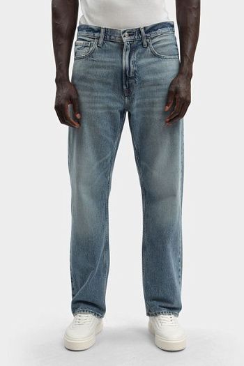 Джинсы прямые хлопковые голубые Calvin Klein Jeans