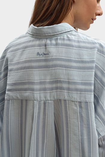 Рубашка хлопковая голубая Pepe Jeans