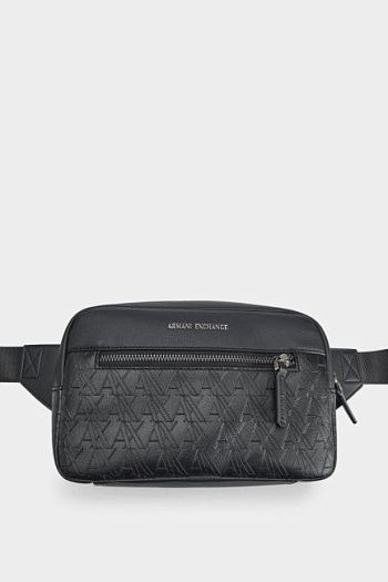 Сумка на пояс черная Armani Exchange