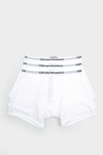 Комплект трусов хлопковый белый Emporio Armani
