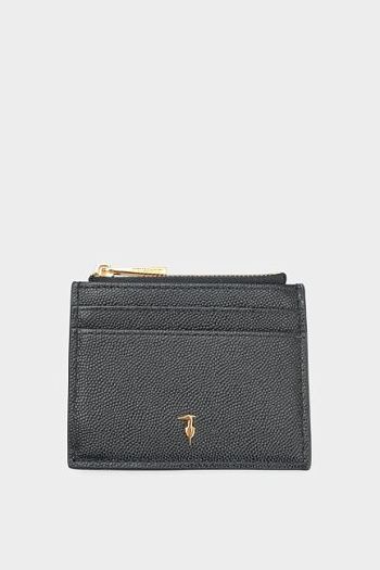 Картхолдер кожаный черный Trussardi