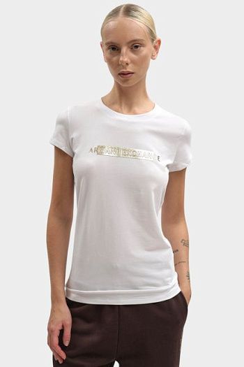 Футболка приталенная хлопковая белая Armani Exchange