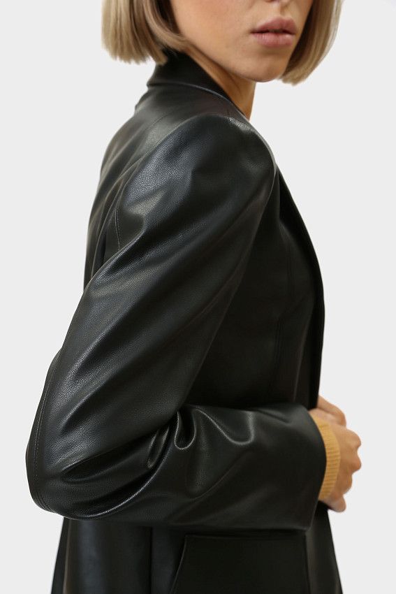 Пиджак кожаный Armani Exchange Черный