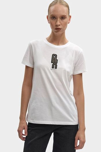 Футболка хлопковая белая Armani Exchange
