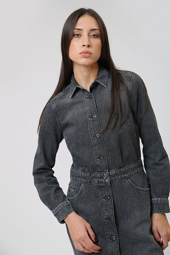 Платье джинсовое д/р Mustang Серый