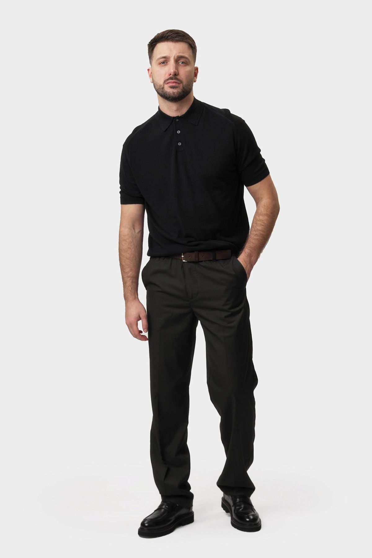 Поло трикотажное Armani Exchange Черный