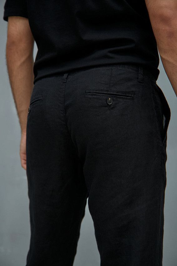 Брюки льняные Van Mich Черный