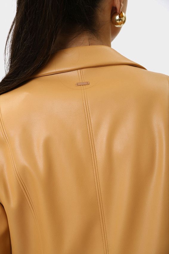 Пиджак кожаный Armani Exchange Коричневый