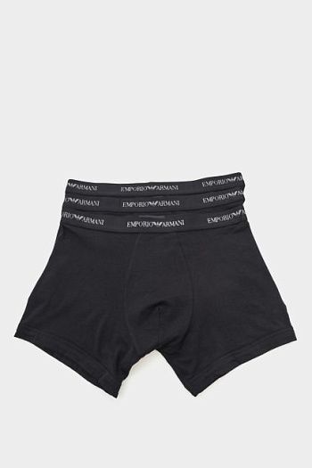 Комплект трусов хлопковый черный Emporio Armani
