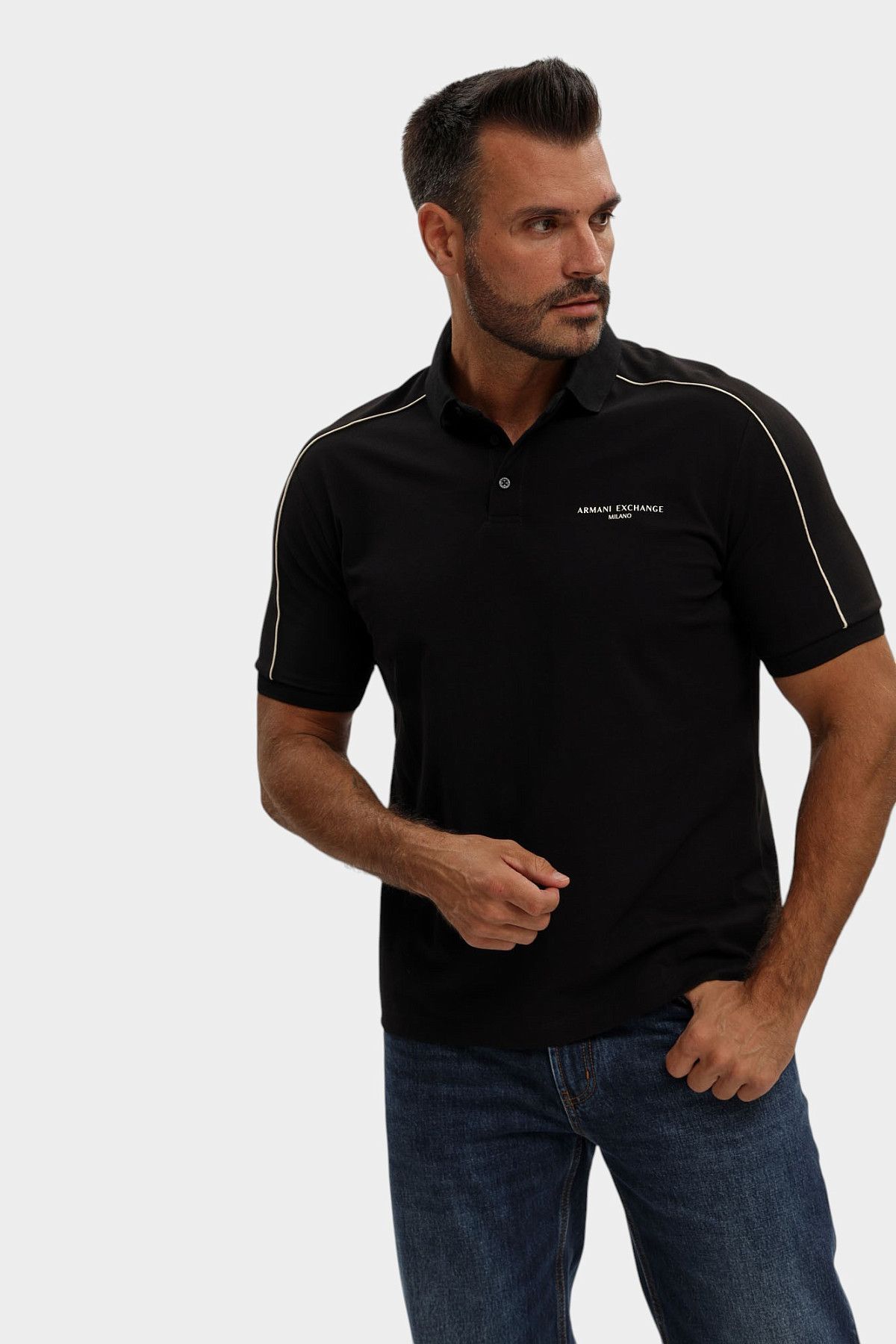 Поло Armani Exchange Черный