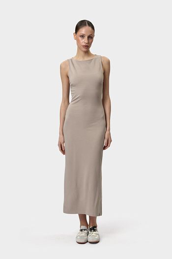 Платье из вискозы бежевое  Calvin Klein Jeans