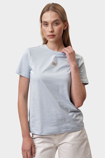 Футболка хлопковая голубая Calvin Klein Jeans