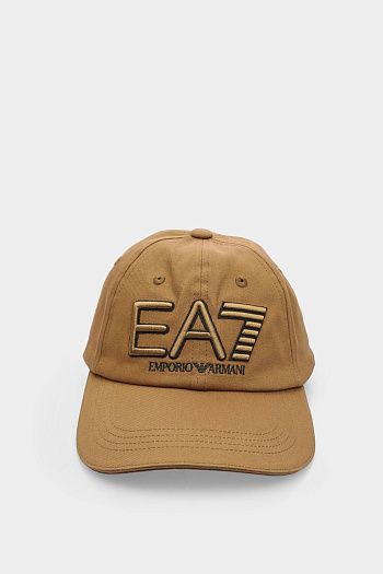 Кепка хлопковая бежевая EA7