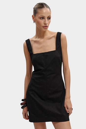 Платье хлопковое черное Calvin Klein Jeans