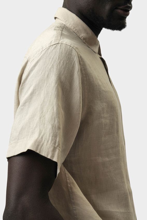 Рубашка льняная Armani Exchange Бежевый