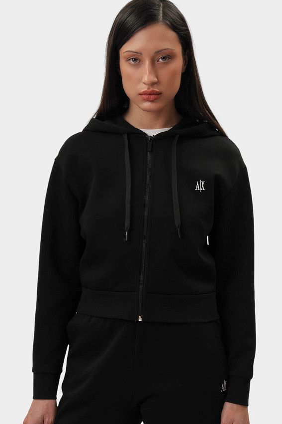 Толстовка с капюшоном Armani Exchange Черный