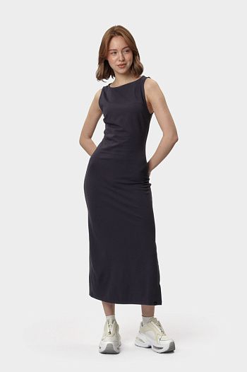 Платье из вискозы синее  Calvin Klein Jeans