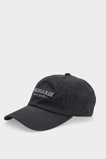 Кепка хлопковая черная Trussardi