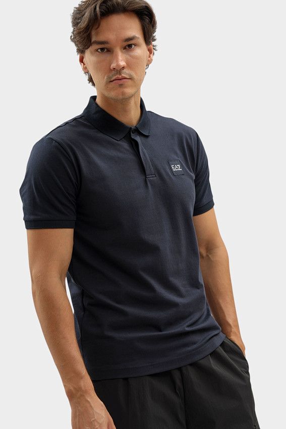 Поло EA7 Голубой