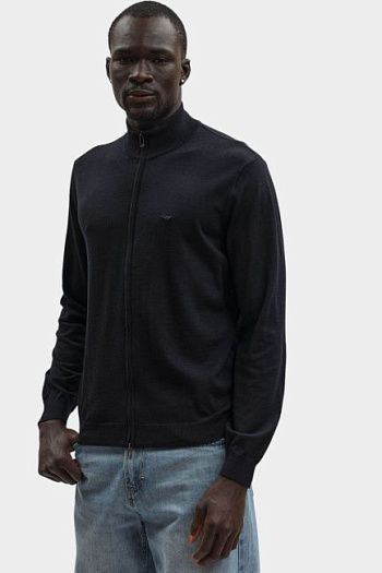 Кардиган шерстяной черный Emporio Armani